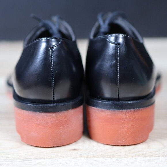 Robert Clergerie Shoes Mens Sz 8.5 E Wide Black Derby Leather Made in France - Picture 4 of 9